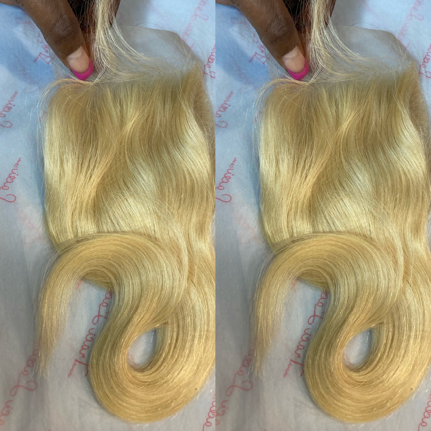 Blonde closure